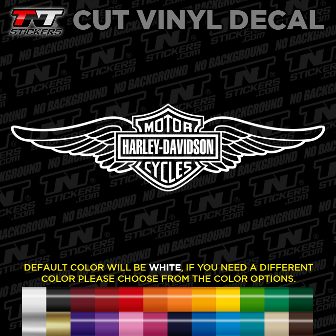 Harley-Davidson Wings Logo Cut Vinyl Decal Sticker