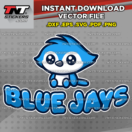 Kiddie Sports Blue Jays Mascot logo with 'Blue Jays' text. Available as a digital download.