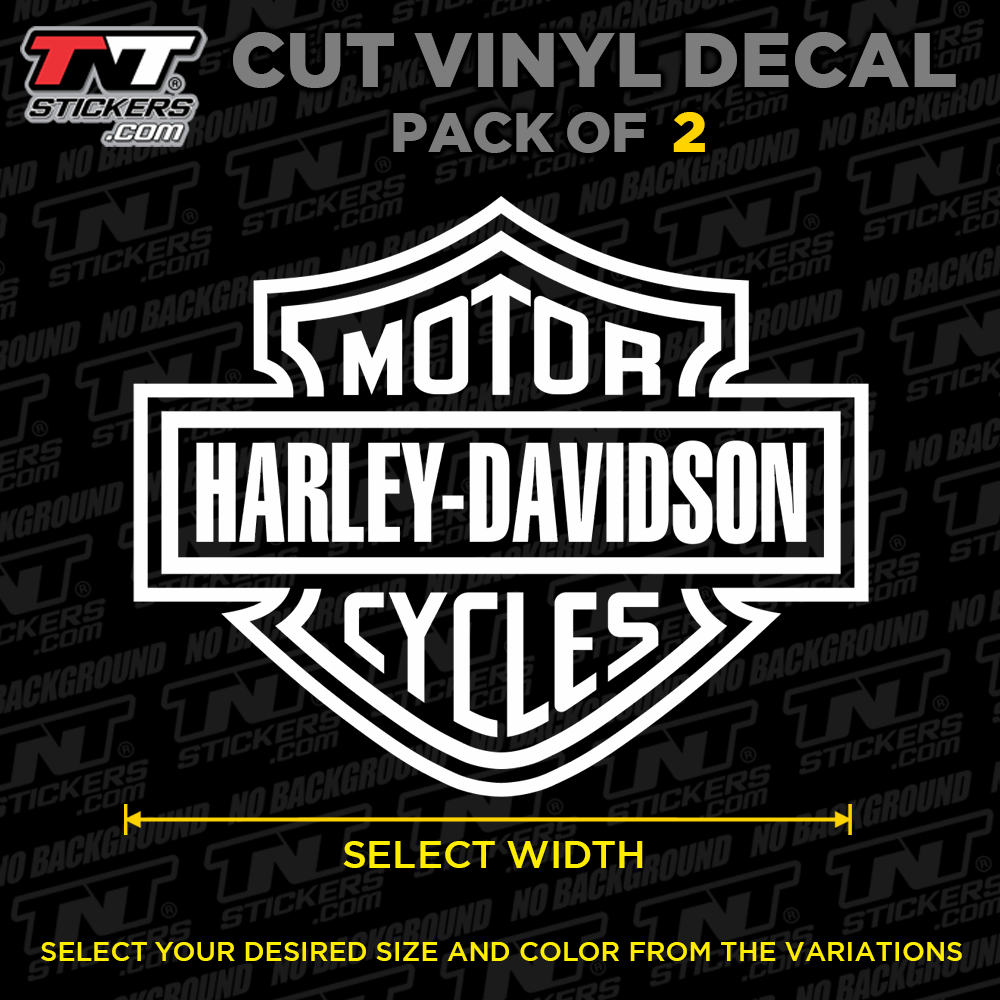 Harley-Davidson Classic Logo | Pack of 2 | Cut Vinyl Decal Sticker