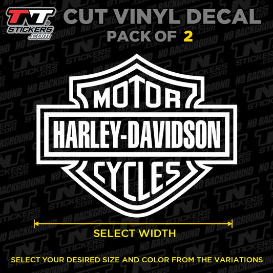 Harley-Davidson Classic Logo | Pack of 2 | Cut Vinyl Decal Sticker