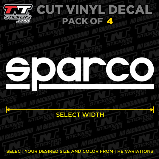 SPARCO Logo | Pack of 4 | Cut Vinyl Decal Sticker