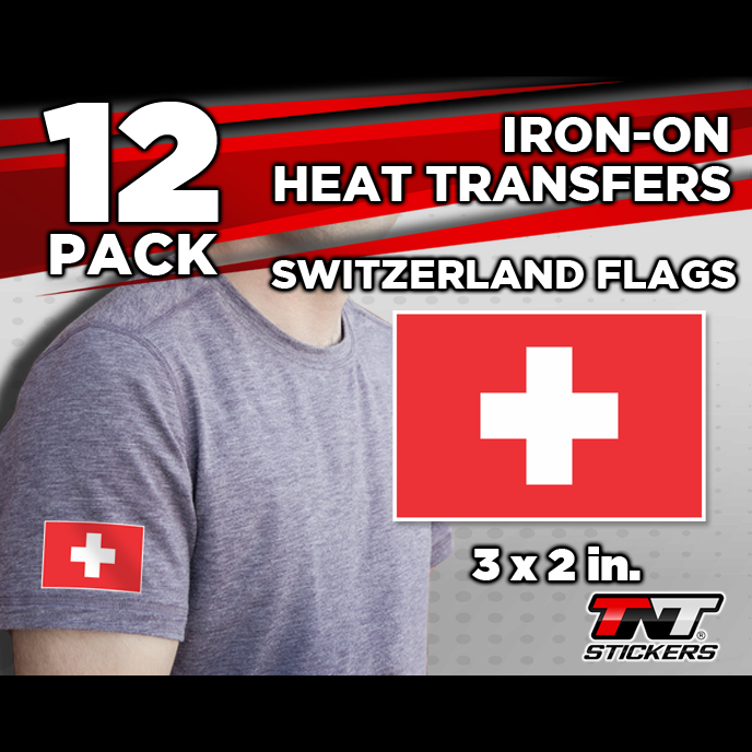 Switzerland Flags Heat Transfers