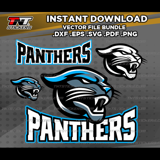 PANTHERS Team Mascot Design VECTOR FILE BUNDLE | svg | eps | png | pdf | dxf