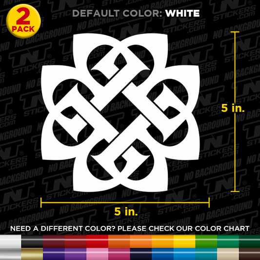 White Breaking Benjamin decal with measurements on a black background with branding.