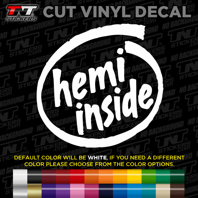 HEMI Inside Logo Cut Vinyl Decal Sticker