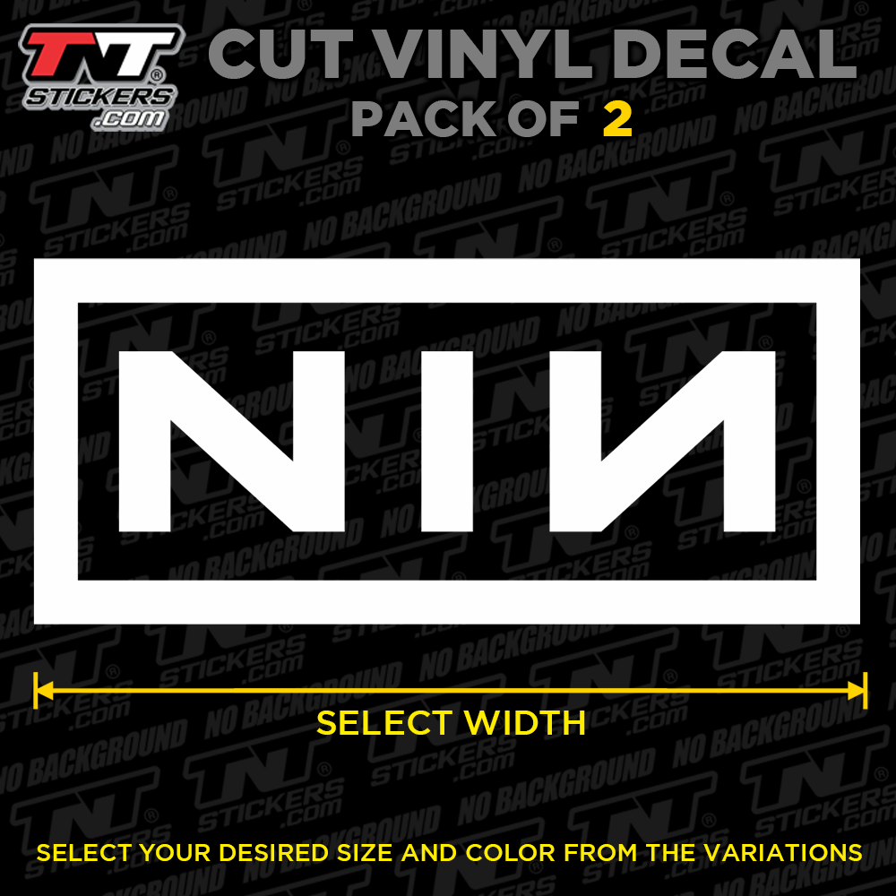 Pack of 2 Nine Inch Nails NIN Music Band Logo Cut Vinyl Decal Sticker