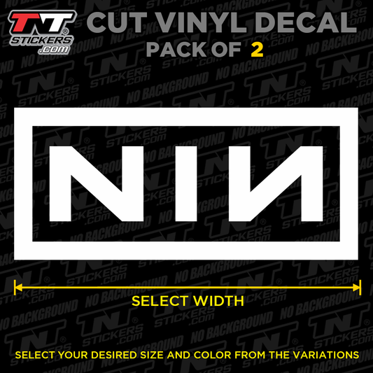 Pack of 2 Nine Inch Nails NIN Music Band Logo Cut Vinyl Decal Sticker
