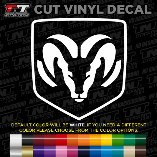 RAM Head Logo Cut Vinyl Decal Sticker