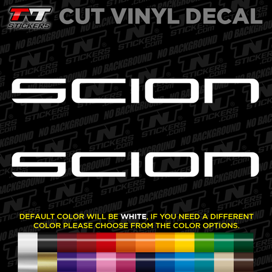 Scion Lettering Logo Cut Vinyl Decal Sticker | Set of 2
